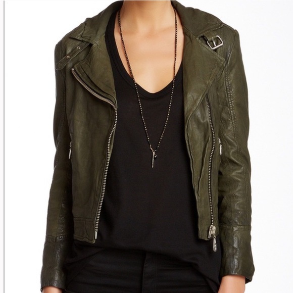 Doma Black Leather Moto Jacket (size M) - Picture 12 of 14